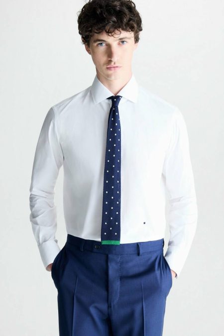 Spread Collar Poplin Shirt Purificacion Garci Men Shirts White