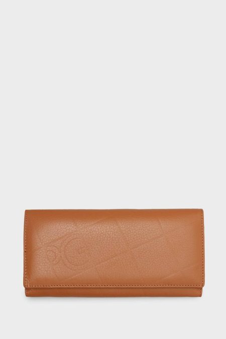 Stamp American Wallet Purificacion Garci Women Large Wallets Brown