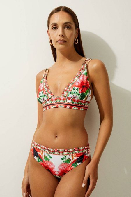 Swimwear Karen Millen Multi Women Mirror Floral Print Bikini Bottoms