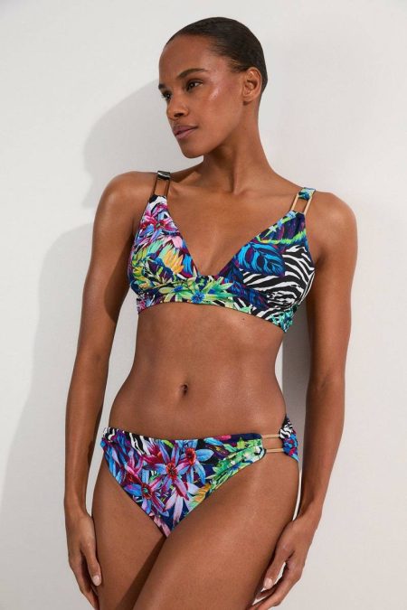 Swimwear Women Tropical Floral Bikini Bottoms Karen Millen Multi