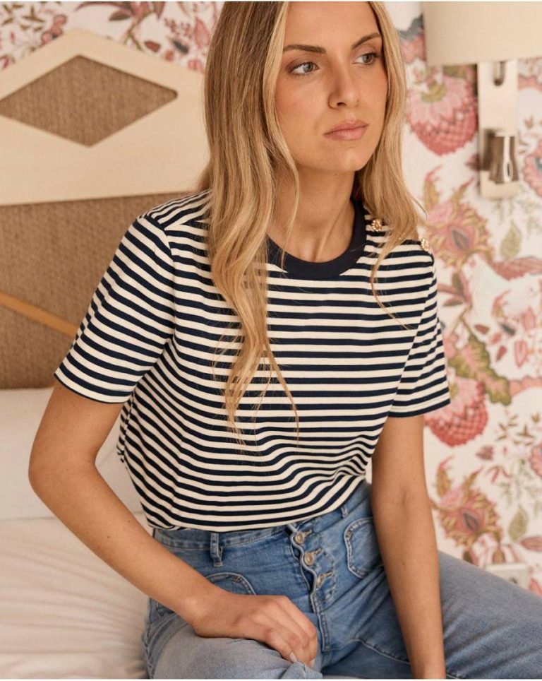 T-Shirts And Tops Polín Et Moi Edra Sailor T-Shirt Women Marine - Image 3