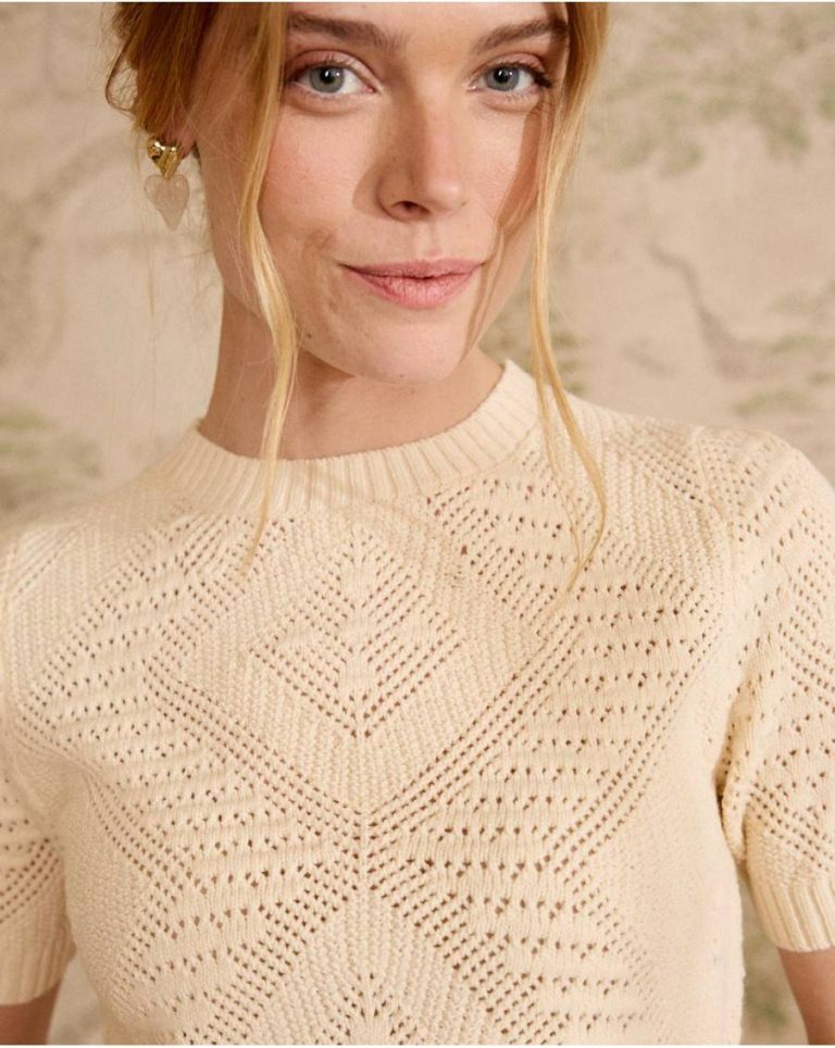 T-Shirts And Tops Polín Et Moi Raw Women Short Top Knitted Milan - Image 4