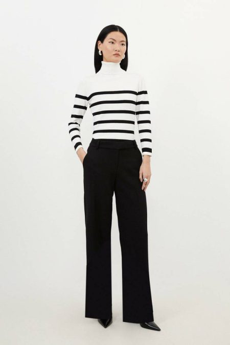 Tailoring Karen Millen Black Women Tailored Essential Straight Leg Pants