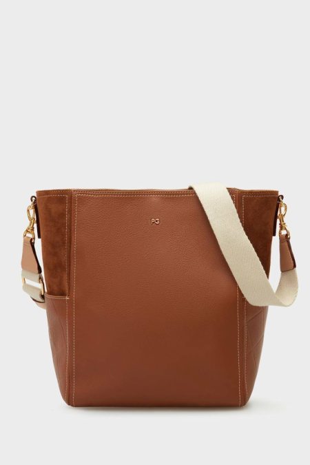 Tan Purificacion Garci Combinación Única Shoulder Bag Women Shoulder Bags