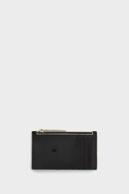 Tandem Zipped Card Holder Black/White Purificacion Garci Card Holders And Coin Purses Men