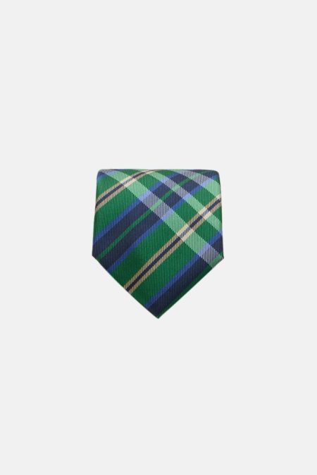 Tartan Checks Silk Tie Ties Purificacion Garci Men Green/Multicolor