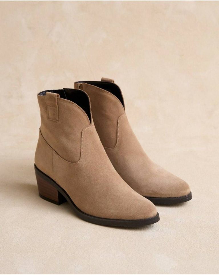 Taupe Women Ankle Boots Corisa Heel Footwear Polín Et Moi - Image 2
