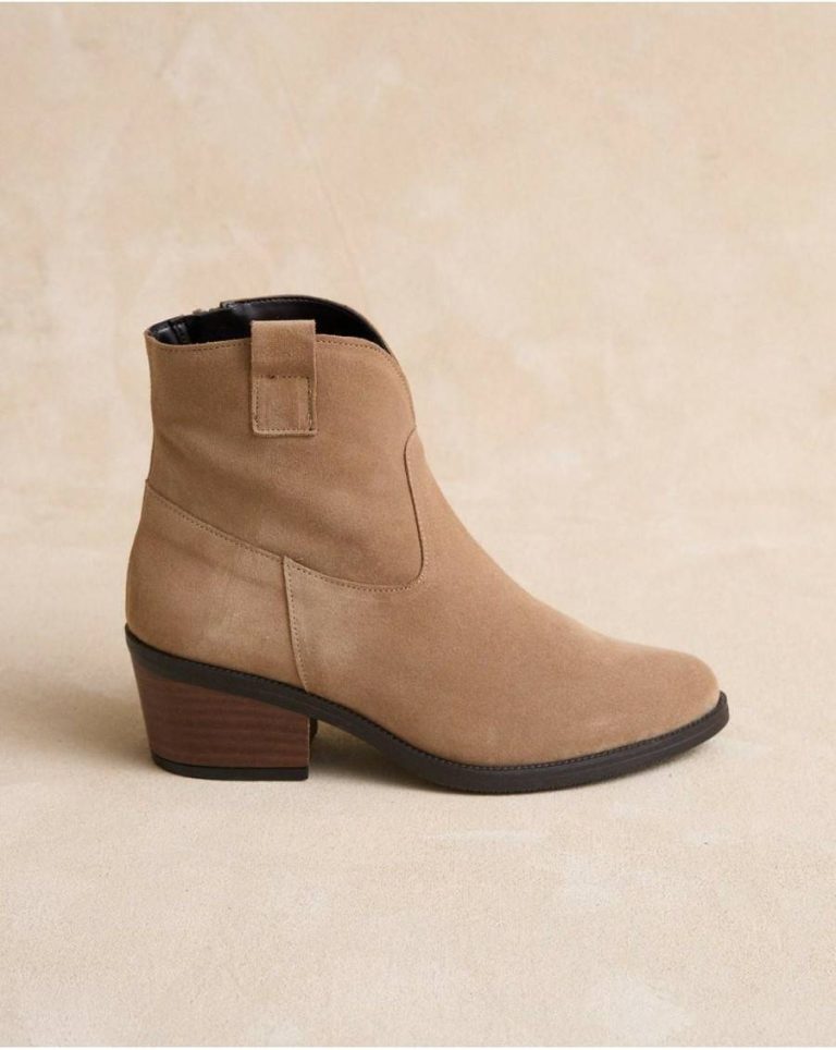 Taupe Women Ankle Boots Corisa Heel Footwear Polín Et Moi - Image 4
