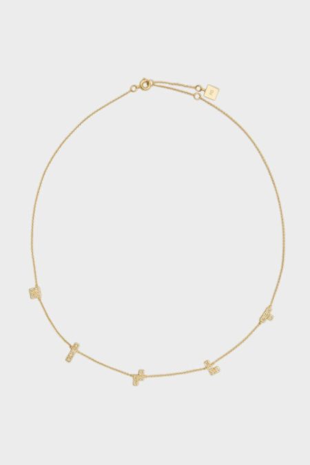 Tetrominó Necklace Purificacion Garci Women Gold/Crystal Evening