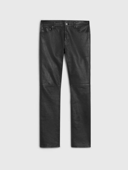 The Rocker Leather Pants John Varvatos Men Black Casual Pants
