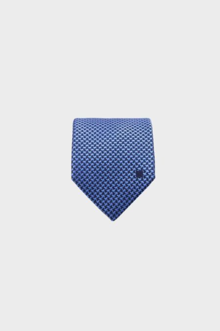 Ties Houndstooth Silk Tie Men Blue Purificacion Garci