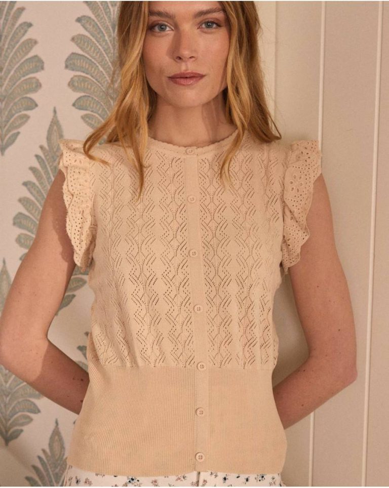 Top Buttons Look Women Beige Polín Et Moi T-Shirts And Tops - Image 4