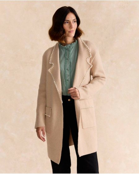 Tops Beige Lurdes Pearl Coat Polín Et Moi Women
