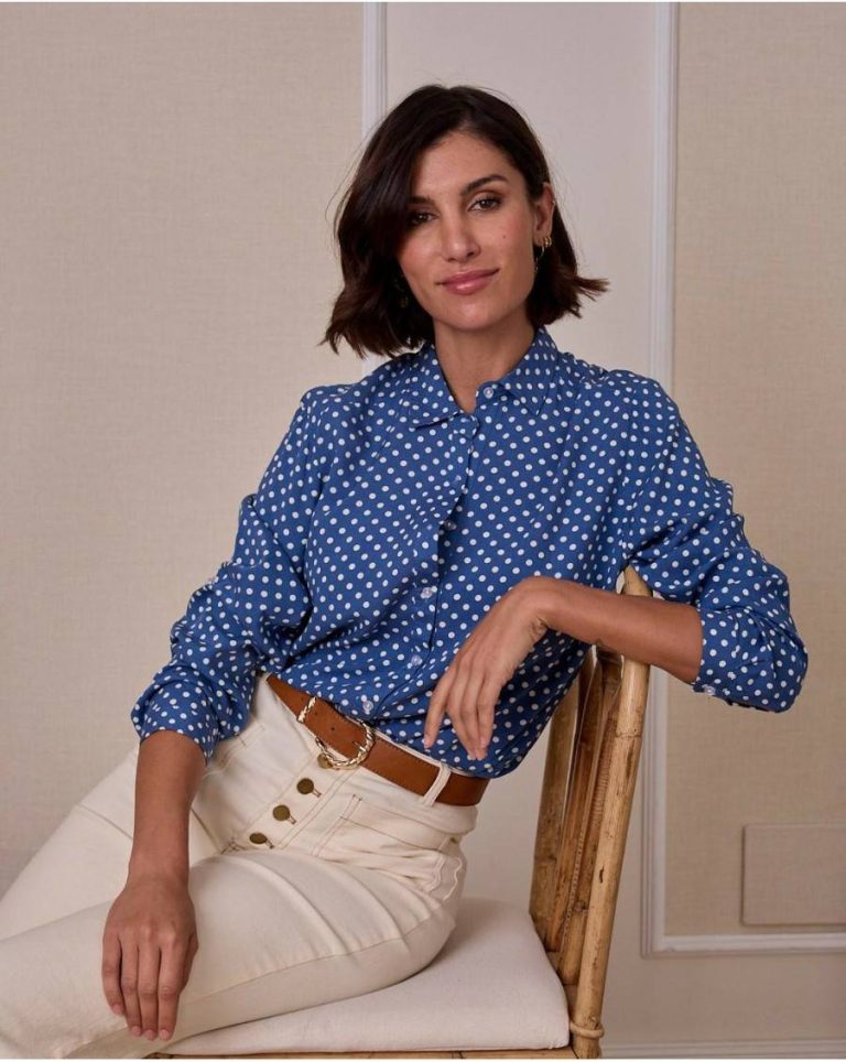 Tops Denim Corica Polka Dot Shirt Polín Et Moi Women - Image 2