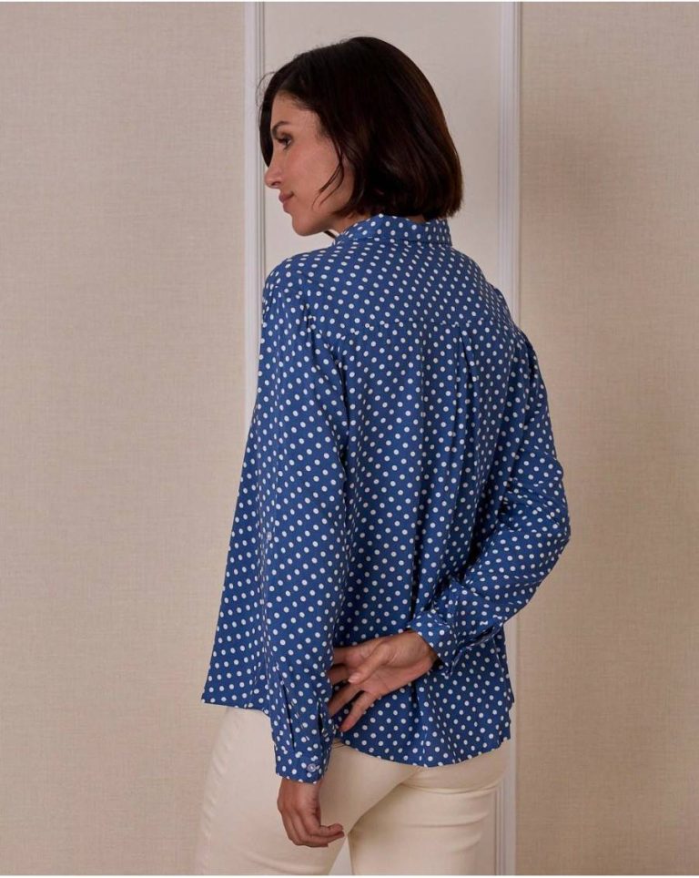 Tops Denim Corica Polka Dot Shirt Polín Et Moi Women - Image 4