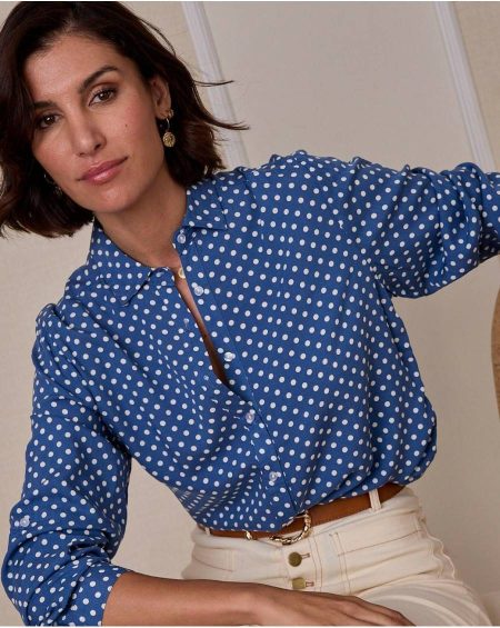Tops Denim Corica Polka Dot Shirt Polín Et Moi Women