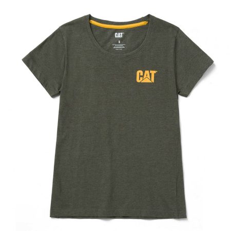 Tops & Outerwear Army Moss Heather Cat Women Women's Trademark Tee