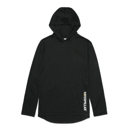 Tops & Outerwear Black Men's Coolmax Lightweight Pullover Hoodie Men Cat
