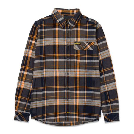 Tops & Outerwear Cat Men's Flannel Shirt Men Blaze/Grey