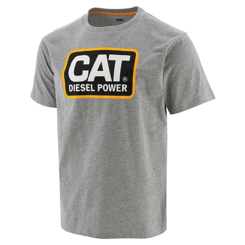 Tops & Outerwear Grey Men's Diesel Power Tee Cat Men