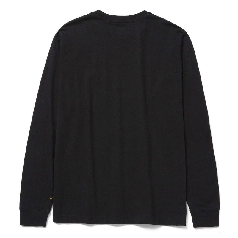 Tops & Outerwear Men Cat Black Men's Trademark Banner Long Sleeve Tee - Image 4