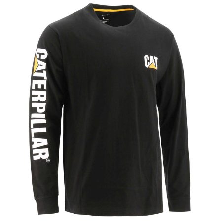 Tops & Outerwear Men Cat Black Men's Trademark Banner Long Sleeve Tee