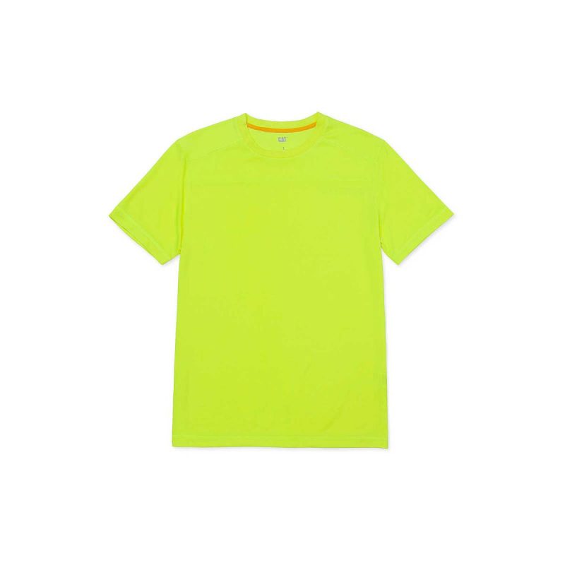 Tops & Outerwear Men's Coolmax Short Sleeve Tee Cat Hi-Vis Yellow Men
