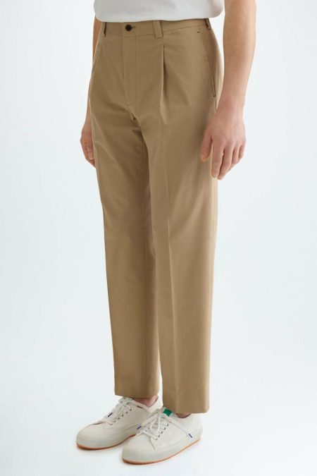 Trousers Men Cotton Twill Relaxed Fit Trousers Camel Purificacion Garci