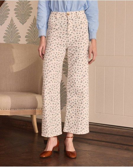 Trousers Raw Polín Et Moi Denim Flowers Ada Women