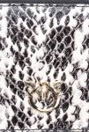 White/Black-Light Gold Pinko Galleria Flat Pouch In Reptile Skin Leather Goods - Image 4