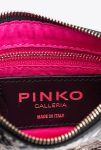 White/Black-Light Gold Pinko Galleria Flat Pouch In Reptile Skin Leather Goods - Image 5