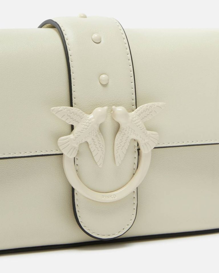 White + White-Block Colour Small Colorful Mini Love Bag Soft Shoulder Bag Shoulder Bags Pinko - Image 3