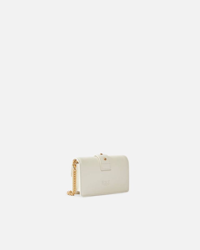 White+White-Antique Gold Crossbody Bags Micro Love Bag One Simply Pinko - Image 2