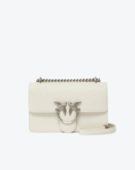 White+White-Old Silver Mini Love Bag One Simply Shoulder Bags Pinko