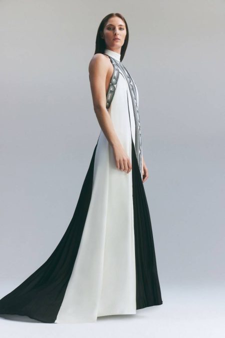 Women Amelia Graham Printed Statement Woven Gown Karen Millen Maxi Dresses Mono