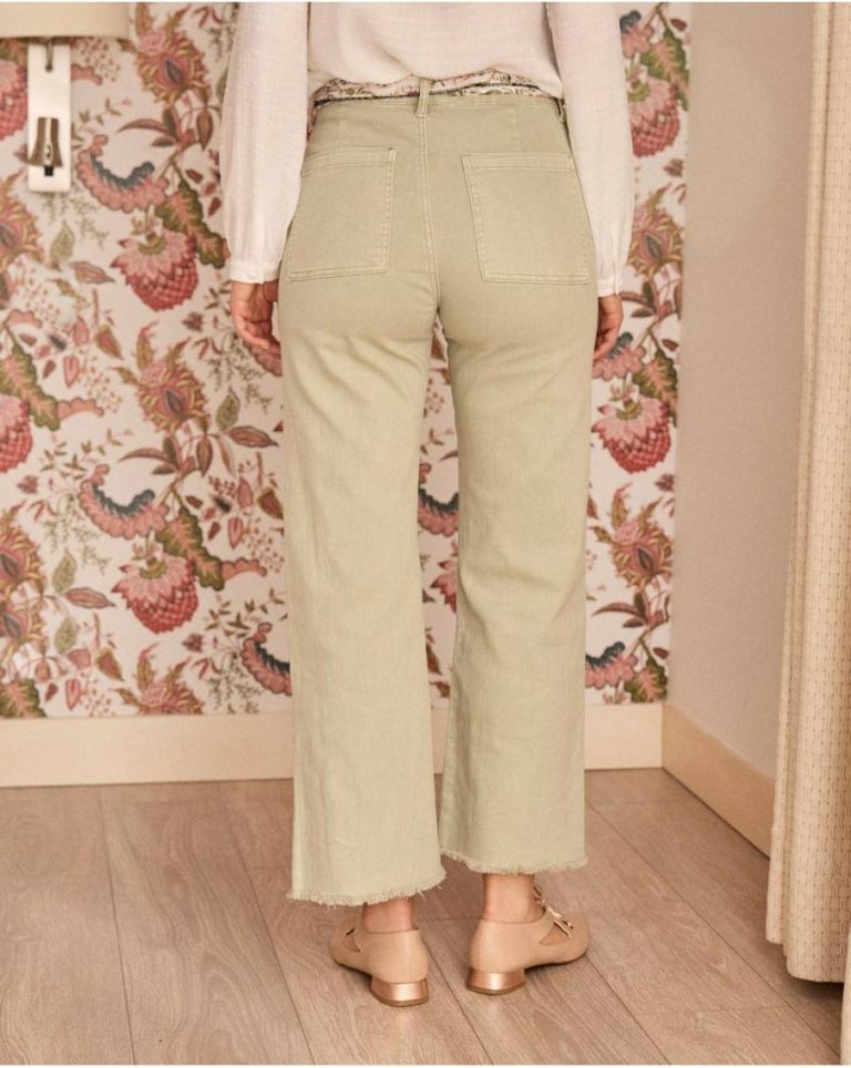 Women Ameline Flare Denim Pants Trousers Eucalyptus Polín Et Moi - Image 2