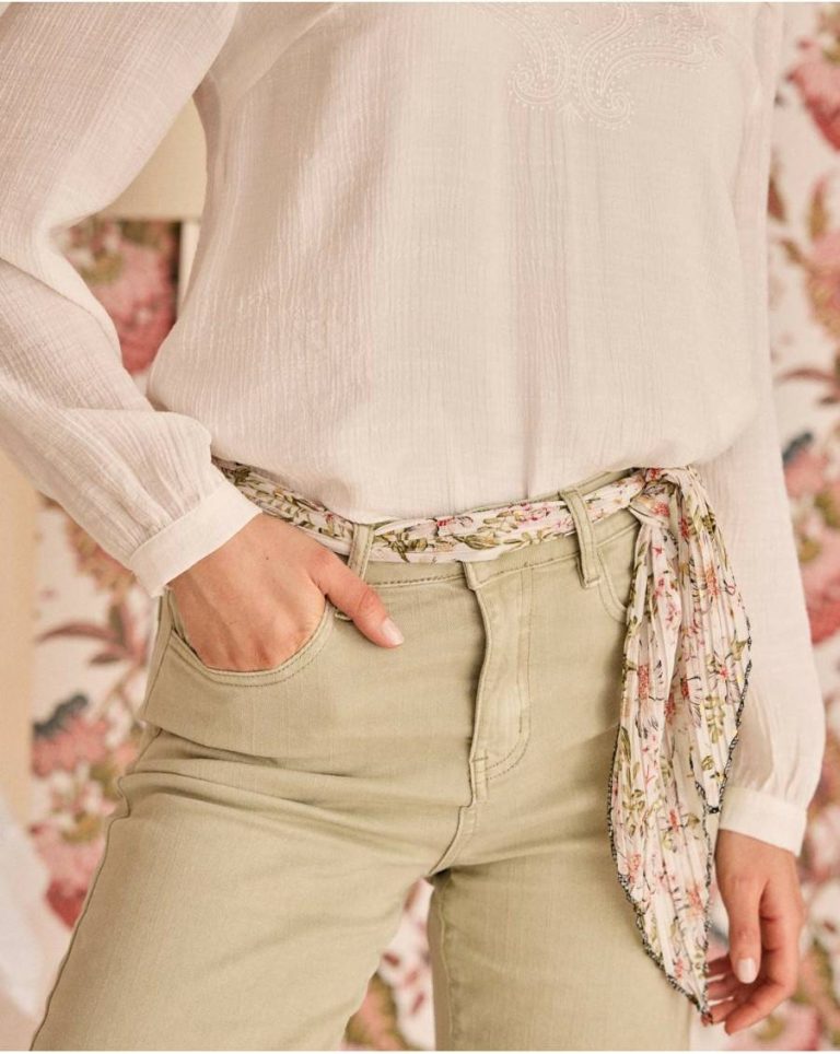Women Ameline Flare Denim Pants Trousers Eucalyptus Polín Et Moi - Image 3