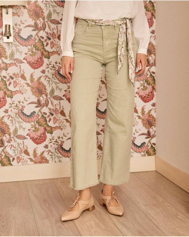Women Ameline Flare Denim Pants Trousers Eucalyptus Polín Et Moi