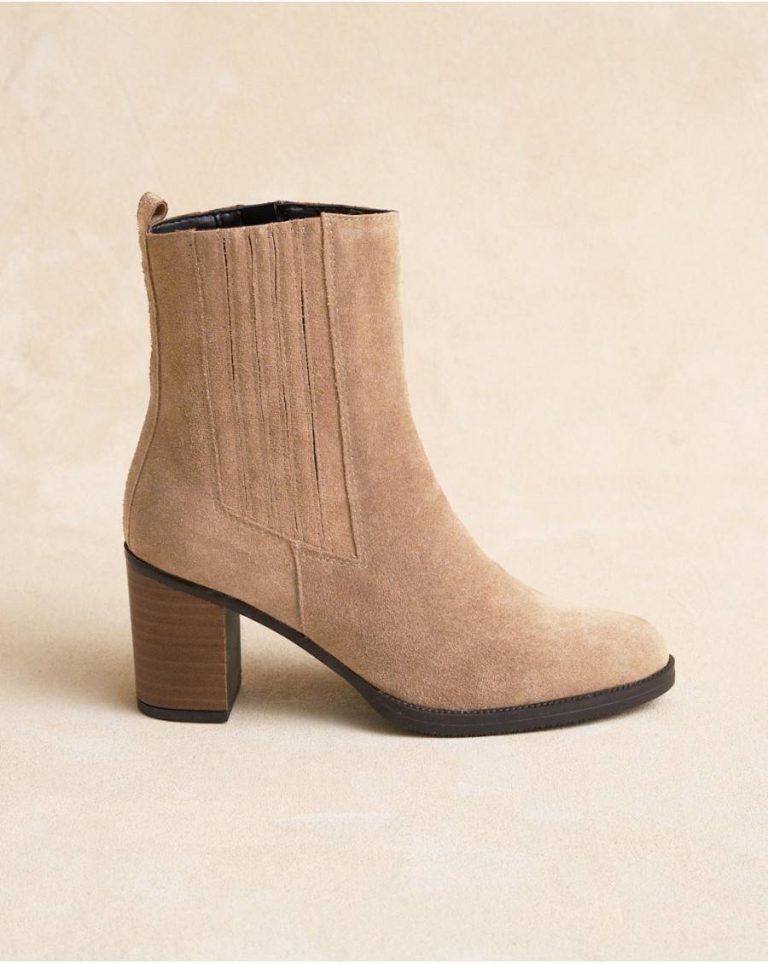 Women Ankle Boots Furmina Heel Polín Et Moi Footwear Taupe - Image 3