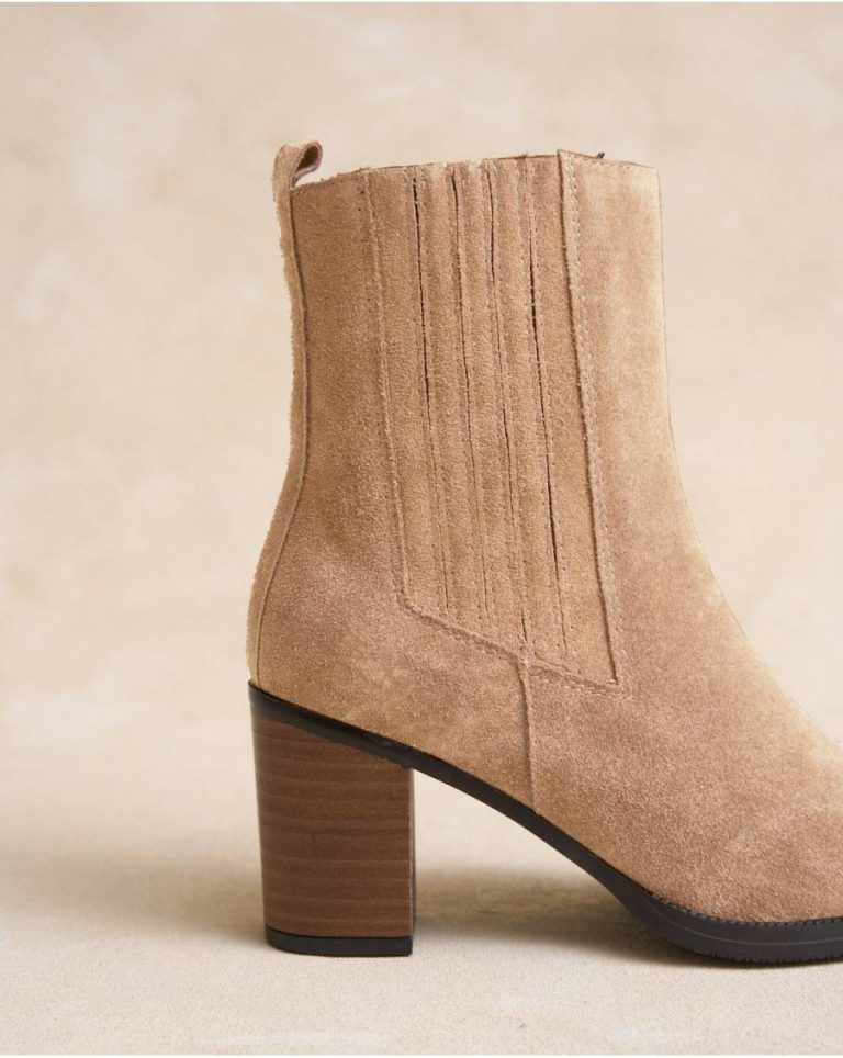 Women Ankle Boots Furmina Heel Polín Et Moi Footwear Taupe - Image 5