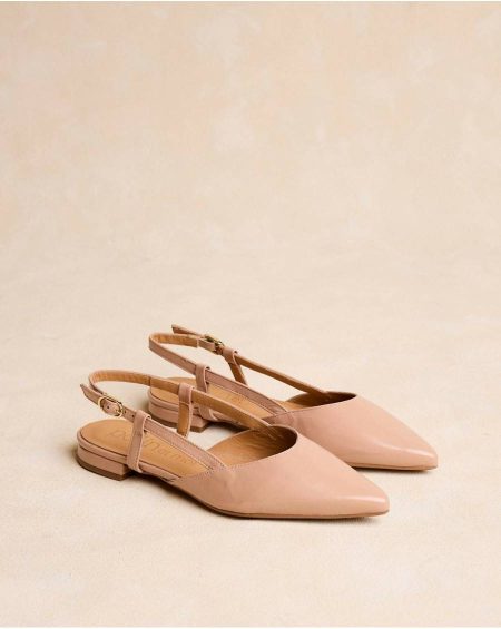 Women Ballet Flats Slingback Lonna Flats Polín Et Moi Beige