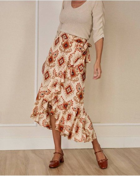 Women Beige Bottoms Giselle Africa Skirt Polín Et Moi