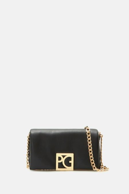 Women Black Purificacion Garci Evening Homenaje Acolchado Clutch