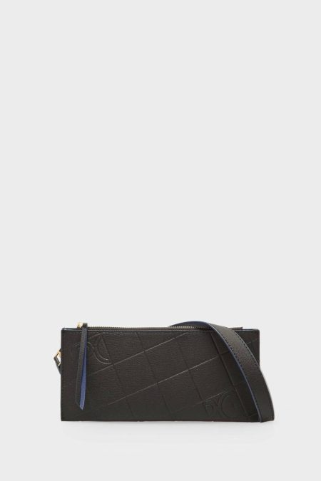 Women Black Purificacion Garci Shoulder Bags Tandem Pochette Shoulder Bag