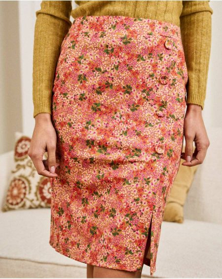 Women Bottoms Peach Midi Skirt Adia Polín Et Moi