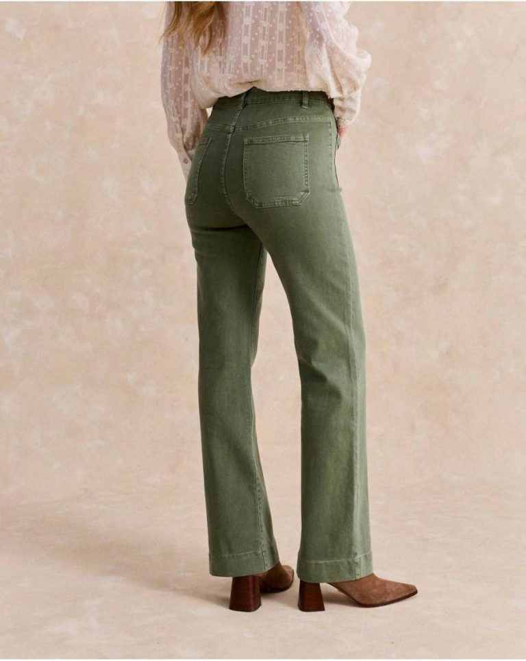Women Bottoms Yaria Pocket Pants Green Forest Polín Et Moi - Image 2