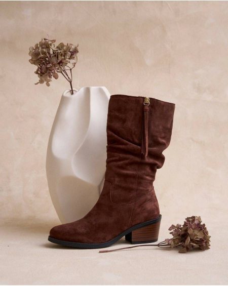 Women Brown Polín Et Moi Footwear Cardina High Boot