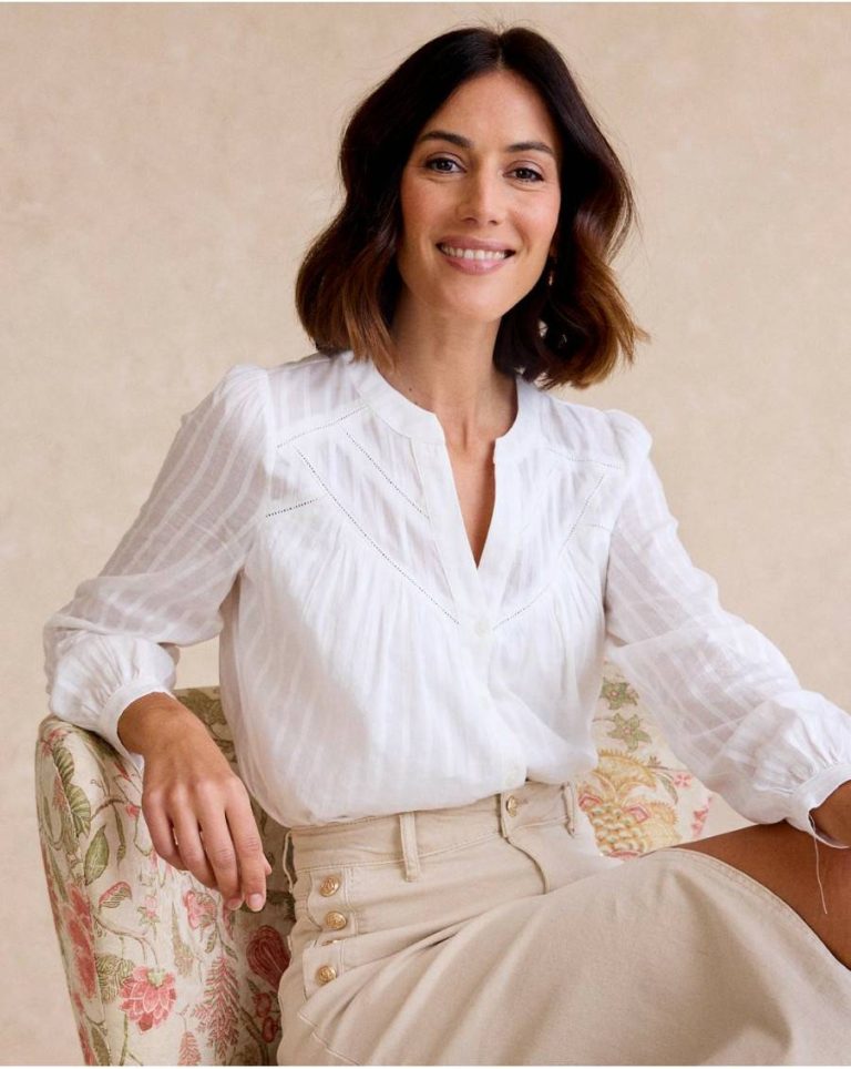 Women Catalina Neckline Shirt Blouses And Shirts White Polín Et Moi - Image 3