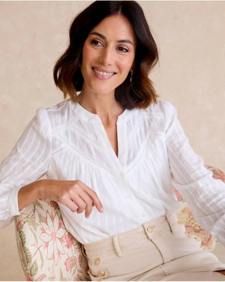 Women Catalina Neckline Shirt Blouses And Shirts White Polín Et Moi - Image 5