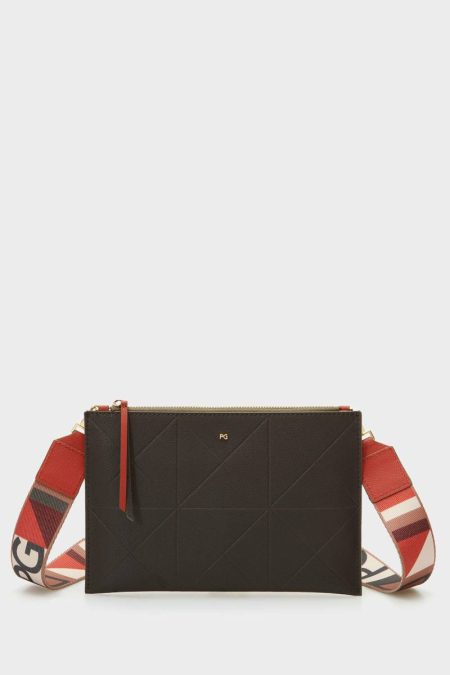 Women Crossbody Bags Purificacion Garci Brown Tandem Crossbody Bag